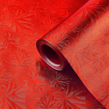 Jecery Embossed Floral Foil Wrapping Paper, Metallic 15.7" x46 Ft,Gold