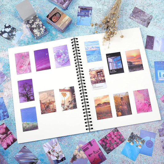 Outus 300 Sheets Washi Paper Sticker Aesthetic Stickers Set for Journaling Travel Planner Stickers for Scrapbooking Vintage Washi Sticker Book for Diary Calendar DIY Craft Album(Gentle Style)