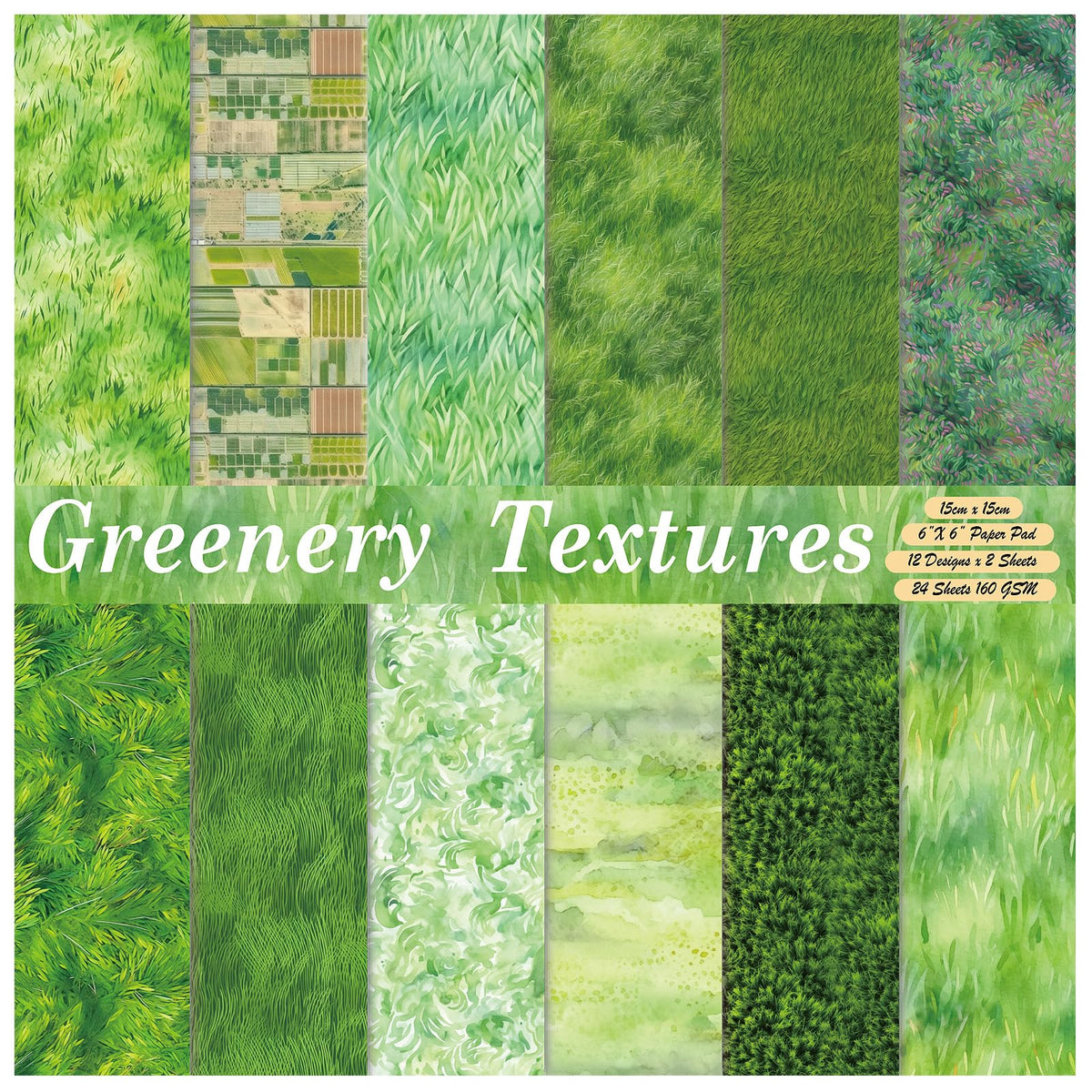 24 Sheets 6"x6" Scrapbook Paper Single-Sided Pattern Decorative Paper